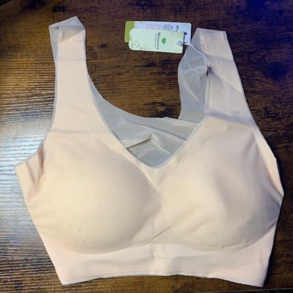 MINUOYI Summer Traceless Cool Mesh Wire Free Breathable Cup Vest Style Push Up - Picture 4 of 5